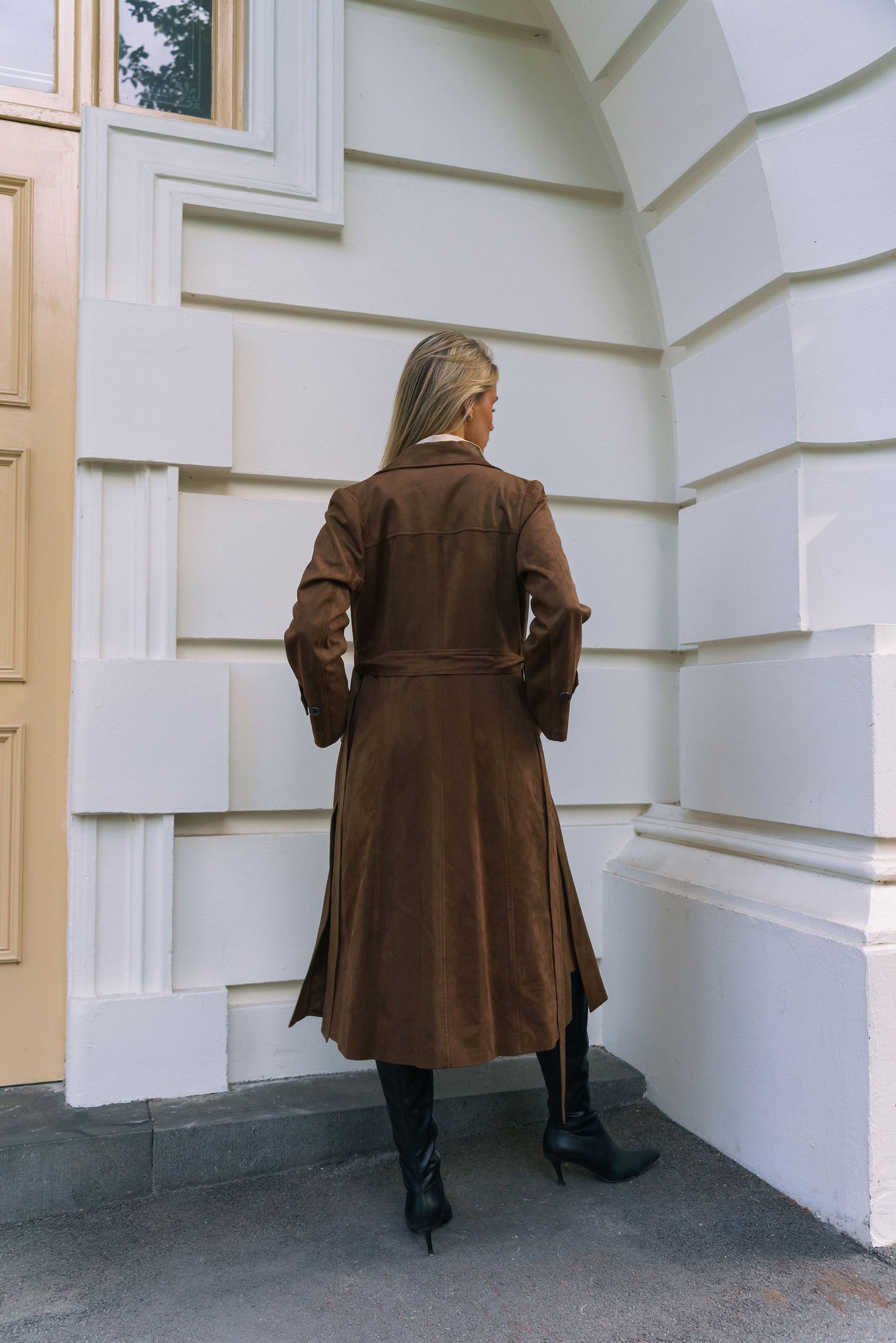 Mara Suede Trench Coat